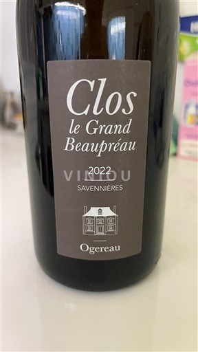 Thung lũng sông Loire Savennières Ogereau Clos le Grand Beaupréau 2022