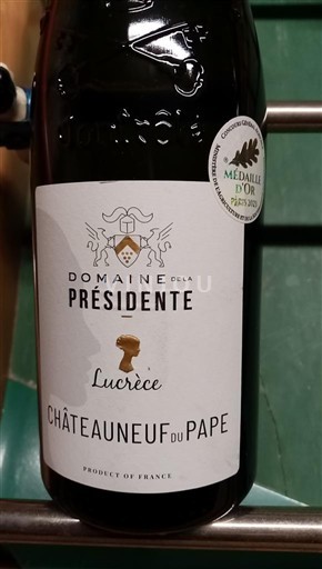 Rhônen laakso Châteauneuf-du-Pape Domaine La Présidente Lucrèce 2022