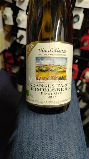 Alsace Alsace Grand Cru Vendanges Tardives Jean Becker Rimelsberg 2017