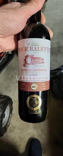 Bordoja Bordeaux Supérieur Château Tour Balette 2020