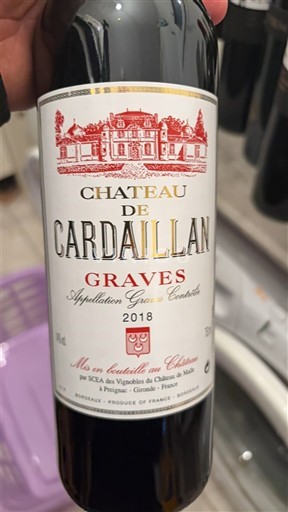 Bordeaux Graves Château Cardaillan 2018