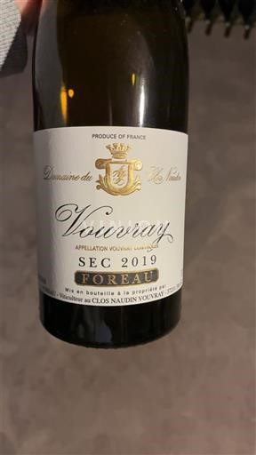 Loire Valley Vouvray Domaine Clos Naudin Foreau 2019