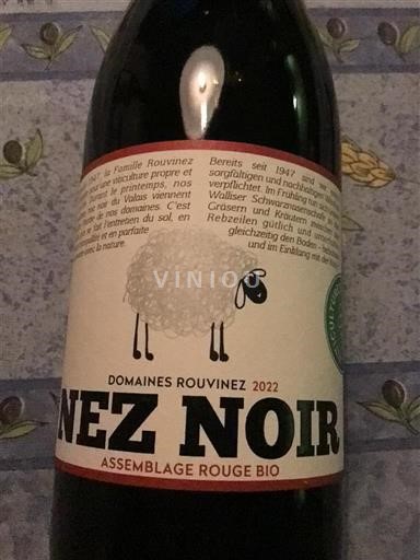 Valais Không được chỉ định Domaine Domaines Rouvinez Nez Noir 2022