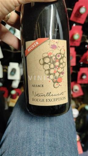 Alsace Pinot noir Jean Becker Naturellement Rouge Exception 2020