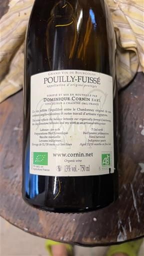 Burgundi Pouilly-fuissé Domaine Dominique Cornin 2020 Ei vuosikertaa