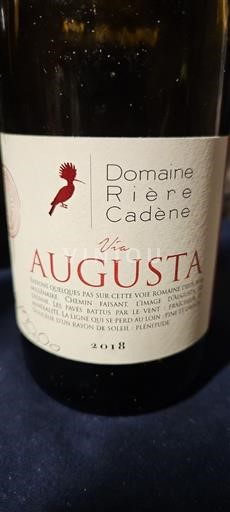 Roussillon Côtes do Roussillon Domaine Rière Cadène Via Augusta 2018