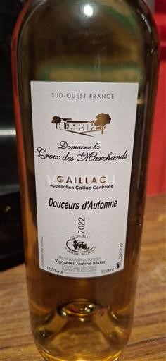 Sudoeste Gaillac Domaine La Croix des Marchands Douceurs d'Automne 2022