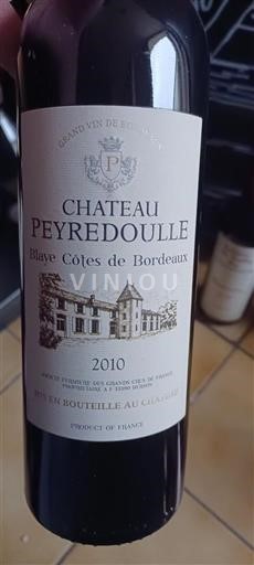 Burdeos Blaye-Côtes de Burdeos Château Peyredoulle 2010
