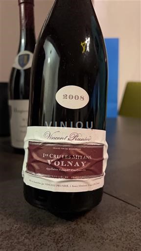 Burgund Volnay Premier Cru Vincent Prunier 1er Cru Les Mitans 2008