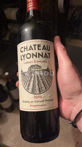 Bordeaux Lussac-saint-émilion Château Lyonnat 2008