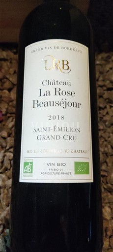 Bordeaux Saint-Émilion Grand Cru Grand Cru Château La Rose Beauséjour 2018