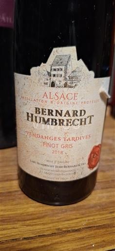 Alsasko Rulandské šedé Vendanges Tardives Château Bernard Humbrecht Vendanges Tardives Pinot Gris 2018
