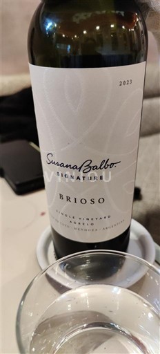Rượu vang Rouge sec Brioso Susana Balbo 2023 Argentina Mendoza Không được chỉ định