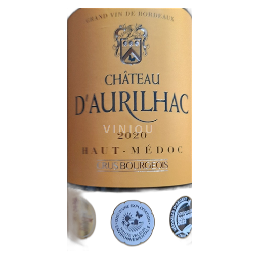Bordeaux Haut-Médoc CRU BOURGEOIS Château Aurilhac Château D'aurilhac 2020