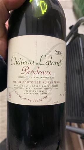 Bordeaux Château Lalande 2005