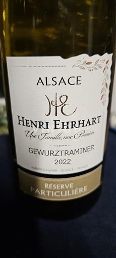Alsace Gewürztraminer Henri Ehrhart Réserve Particulière 2022