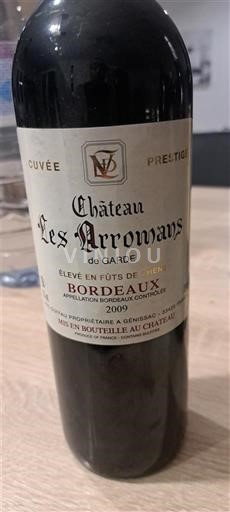 Bordeaux Château Les Arroways Prestige 2009