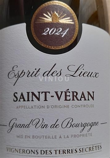 Burgundsko Saint-Véran Vignerons des Terres Secrètes Saint Véran Esprit des lieux 2024