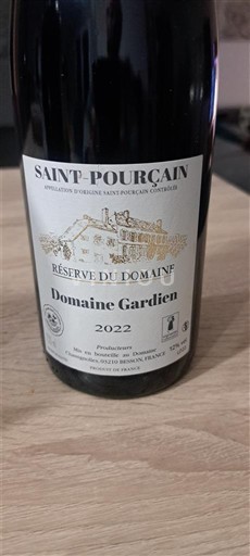 Dolina Loare Saint-Pourçain Domaine Gardien Réserve du Domaine 2022