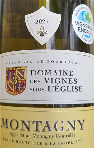 Burgundy Montagny Domaine Les Vignes sous l'église Montagny 2024