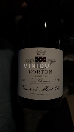 Burgundi Corton Grand Cru Comte de Montebelle Les Chaumes 2017