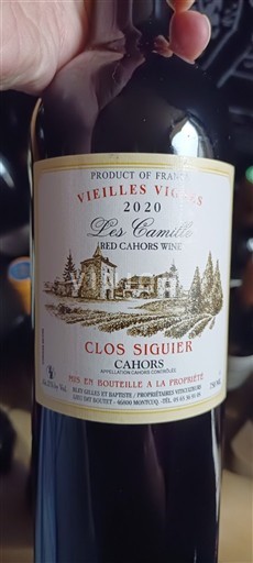 Zuidwest-Frankrijk Cahors Clos Siguier Les Camille Vieilles Vignes 2020