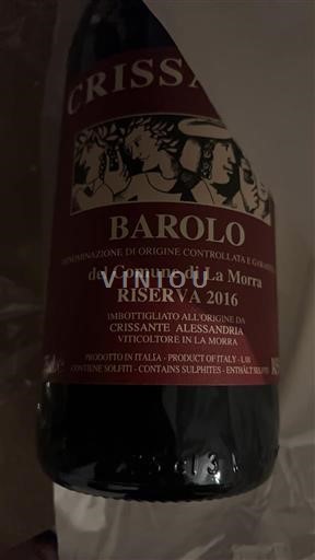 Piemonte Barolo Crissante Alessandria Riserva del Comune di La Morra 2016