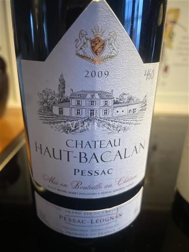 Бордо Пессак-Леоньян Château Haut-Bacalan 2009