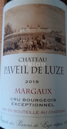 Bordeaux Margaux CRU BOURGEOIS EXCEPTIONNEL Barons de Luze Château Paveil de Luze 2019