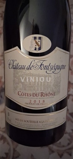 Rhônen laakso Côtes-du-rhône Château Fontségugne 2018