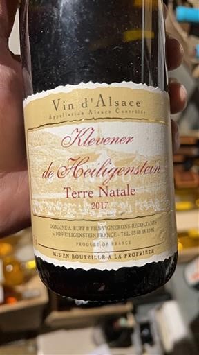 Alsacia Domaine A. Ruff & Fils Terre Natale 2017