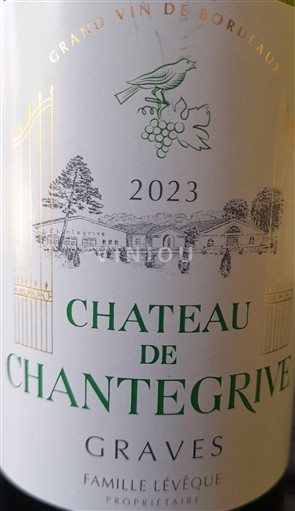 Bordeaux Graves Château CHANTEGRIVE Château de Chantegrive 2023