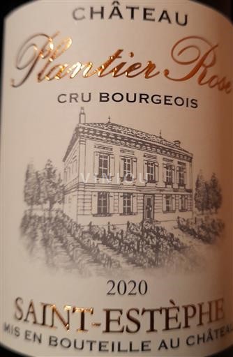 Burdeos Saint-Estèphe CRU BOURGEOIS Château PLANTIER ROSE Château Plantier Rose 2020