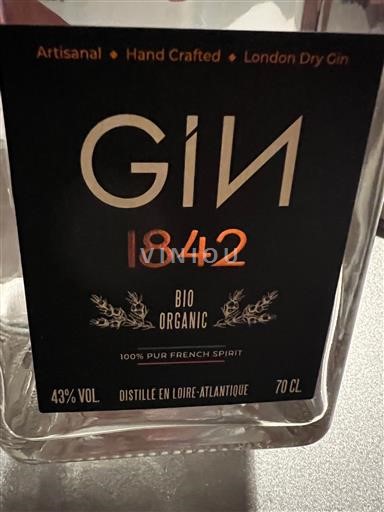 Gin London Dry Gin Gin 1842 Sas Distilloire  Frankrig Ikke specificeret