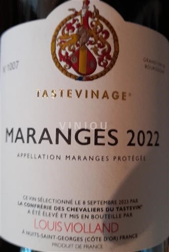 Bourgondië Maranges Louis VIOLLAND Maranges Tastevinage 2022