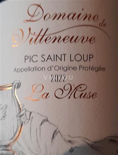 Langvedok Pic-saint-loup Domaine Villeneuve La Muse 2022