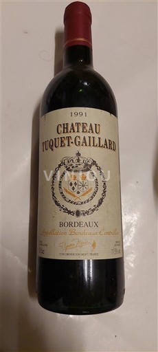 Bordeaux Château Tuquet-Gaillard 1991