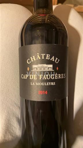 Bordéus Castillon-côtes-de-bordeaux Château Cap de Faugères La Mouleyre 2014