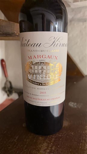 Bordeaux Margaux Grand Cru Château Kirwan 2003