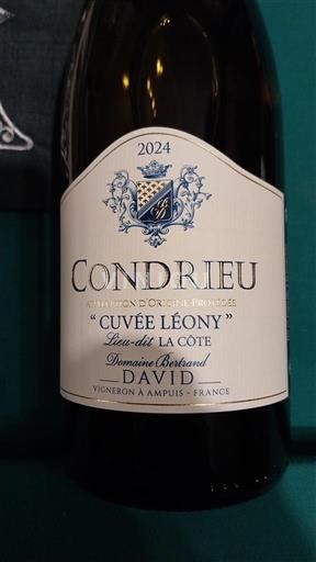 Vallée du Rhône Condrieu Domaine Bertrand David Léony 2024