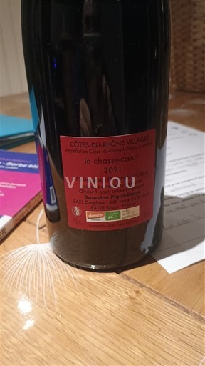 Valle del Ródano Côtes del Ródano Pueblos Domaine Pique-Basse le chasse-cœur 2021