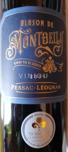 Bordeaux Pessac-Léognan BLASON DE MONTBELLY BLASON DE MONTBELLY 2019