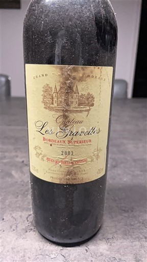 Bordeaux Bordeaux supérieur Château Les Gravettes 2003