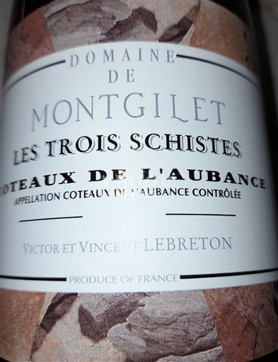 Údolí Loiry Coteaux-de-l'aubance Domaine Montgillet / Victor et Vincent Lebreton Les Trois Schistes 2020