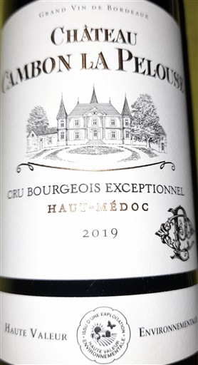 Bordeaux Haut-Médoc CRU BOURGEOIS EXCEPTIONNEL Château CAMBON LA PELOUSE Château Cambon La Pelouse 2019