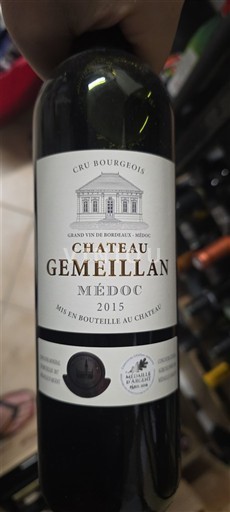 Bordeaux Médoc Cru Bourgeois Château Gemeillan 2015