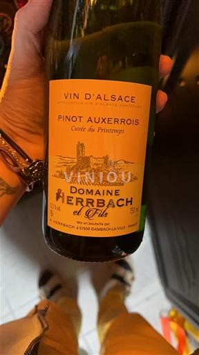 Alsace Auxerrois Domaine Herrbach et Fils du Printemps 2023