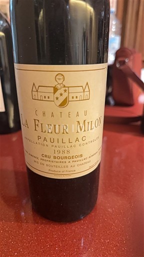 Bordeaux Pauillac Château La Fleur Milon 1988