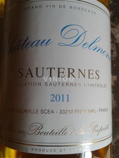 Bordeaux Sauternes Château Lmond Château Delmond 2011