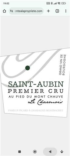 Borgogna Saint-Aubin Premier Cru Au Pied du Mont Chauve Le Charmois 2022